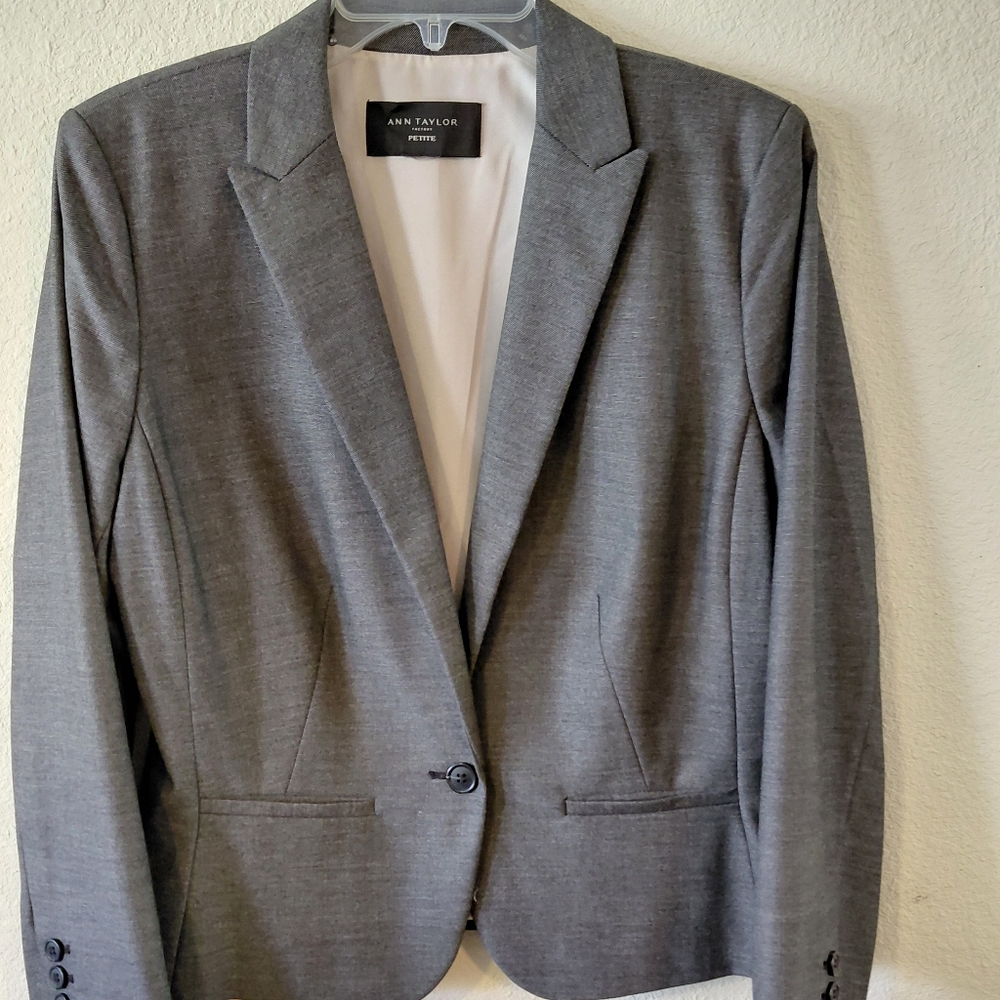 Ann Taylor Gray Blazer